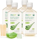 AloeCure USDA Organic Aloe Vera Juice Made Within 12 Hrs of Harvest - Pure Aloe Juice Natural Digestive Supplement to Support Digestion, Immune System and balanced Stomach Acidity, 4 x 500ml Μπουκάλια