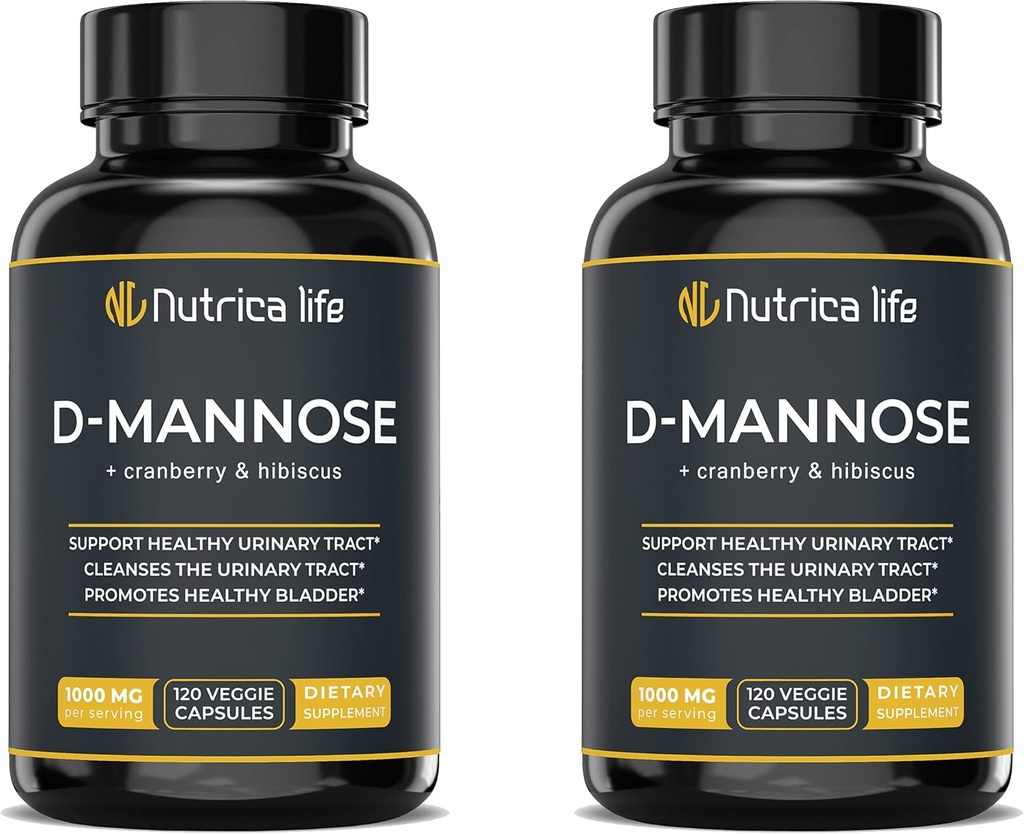 Θεραπείες Ουρολοίμωξη D Mannose 1000mg Κάψουλες - D- Mannose & Cranberry Χάπια με εκχύλισμα Hibiscus - Δύναμη Ουρολοίμωξη Υγεία