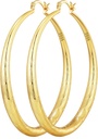 OOOPEL 925 Sterling Silver Hoop for Women Gold Hoop Σκουλαρίκια Hypoallergenic Diamond-Cut Ripples Σχεδιασμένο - Μη Tarnish Μεγάλα Σκουλαρίκια Hoop (30/40/50/60/70mm)