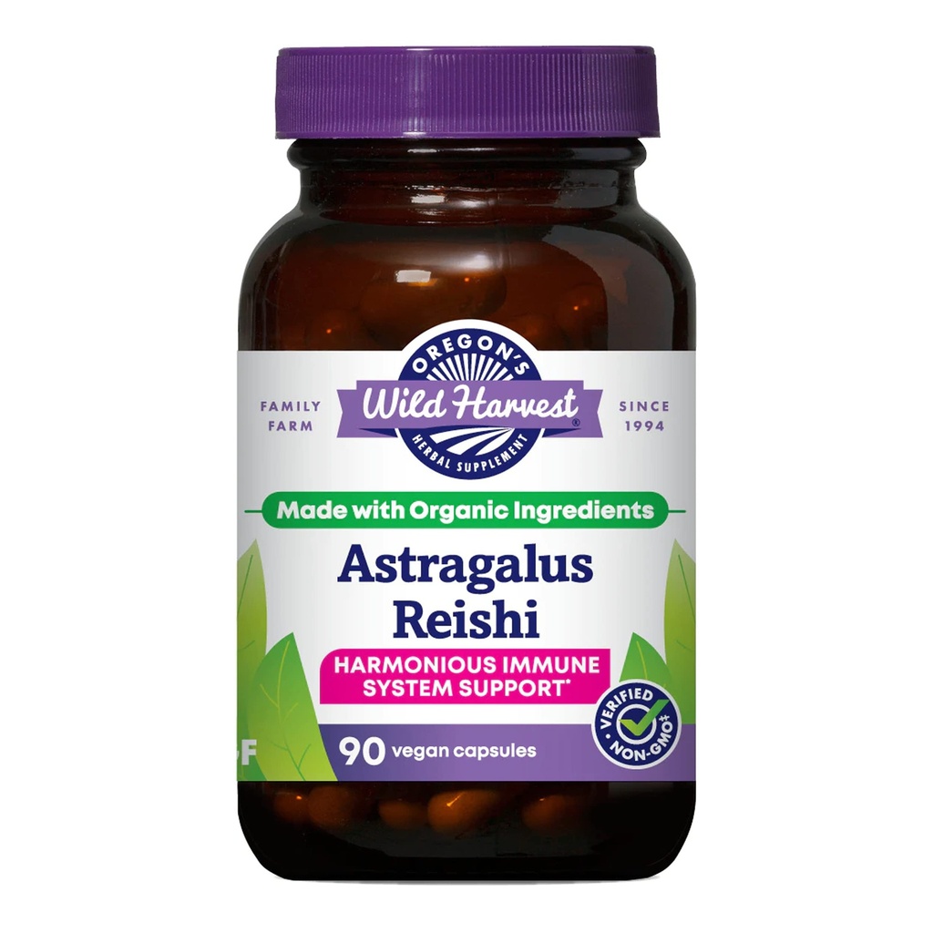 Astragalus Reishi οργανικό συμπλήρωμα βοτάνων του Όρεγκον, 90 κόμης