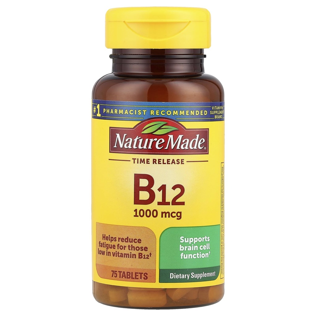 Φτιαγμένη Φύση, Βιταμίνη B-12 1000 mg, 75 ct