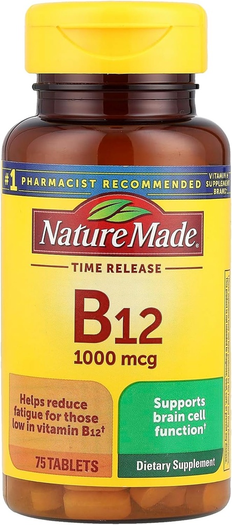 Φτιαγμένη Φύση, Βιταμίνη B-12 1000 mg, 75 ct