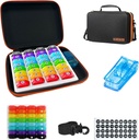 Μηνιαίος Διοργανωτής Χάπια 1Time A Day,Pill Organizer Monthly 1Time A Day with 32 Daily Compartments&1Pill Cutter&1Travel Case&1Aller Straps&2PCS 31 Days Sticker. Άνετη λαβή, δωρεάν BPA.
