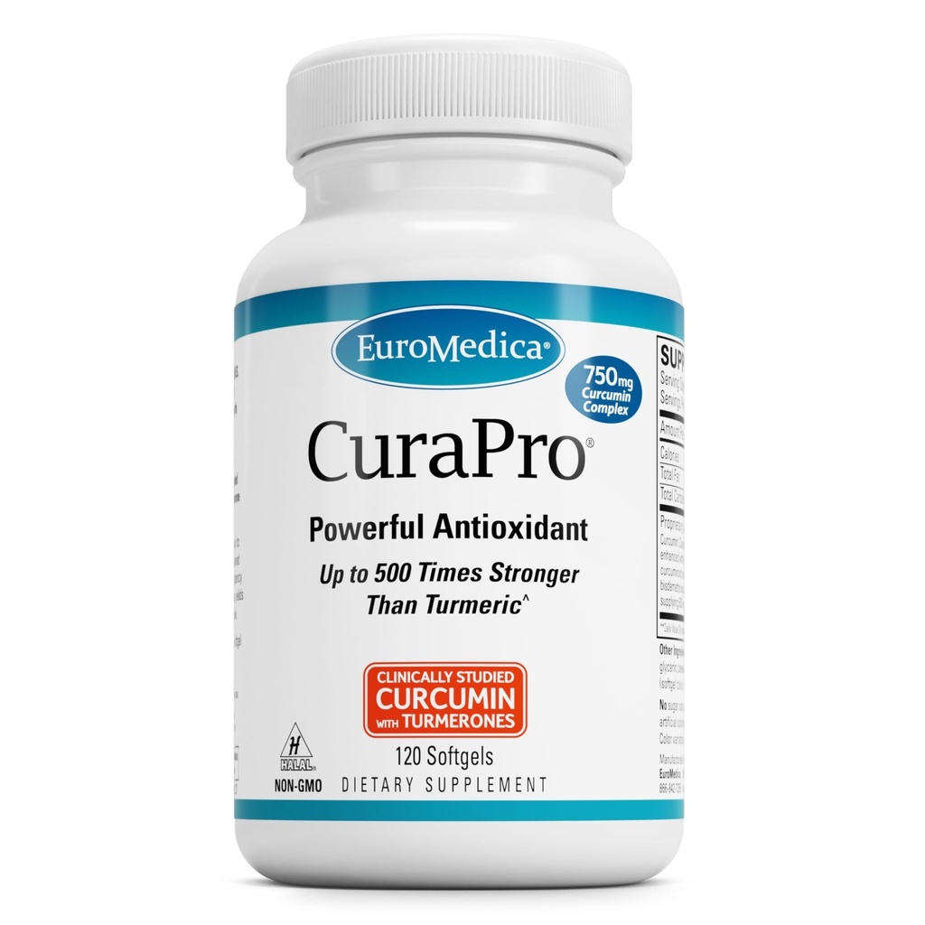 Euromedica Curapro Softgels, 750 mg, 120 Count
