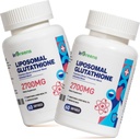 2700 MG Liposomal Glutathionone Supplement, Max Απορρόφηση, Ενεργή Μορφή L Glutathione reductase (GSH), με Υαλουρονικό Οξύ, Resσβερατρόλη, Ισχυρό Αντιοξειδωτικό, Γήρανση Υγείας, 120 Softgels
