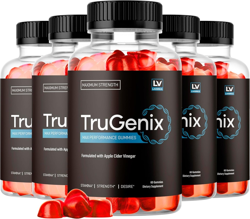 (5 πακέτο) TruGenix Gummies, TruGenix Gummies για τους άνδρες, επίσημη TruGenix Gummies Advanced Formula, TruGenix ACV Gummies, TruGenix συμπλήρωμα υποστήριξης Gummies, Premium Formula, 300 Gummies για 5 μήνες