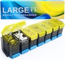 Extra Large Pill Organizer 2 φορές την ημέρα – XL Pill Box 7 ημέρα με μεγάλα διαμερίσματα AM/PM – Ταιριάζει μεγάλες βιταμίνες, συμπληρώματα και Gummies, για 7 ή 14-Ημέρες Χρήση, χρώμα-κωδικοποιημένο, Senior-Friendly, Χωρίς Σπίλες