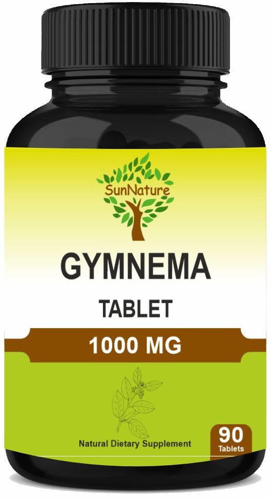 Gymnema Tablets 90 Tablets, 1000 mg | 45 Days Supply | Gurmar | Gymnema Sylvestre Supplements | Vegan