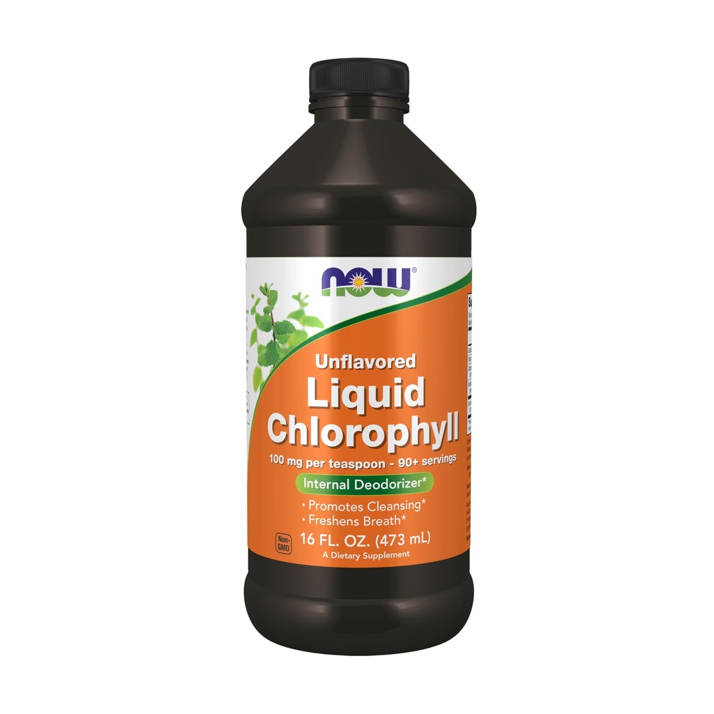 NOW Συμπληρώματα Τροφίμων, Unflavored Chlorophyl Liquid, 100 mg ανά Teaspoon, 16 fl. oz.