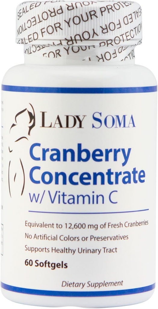 Lady Soma Cranberry UTI Άμυνα με βιταμίνη C – 60 Softgels