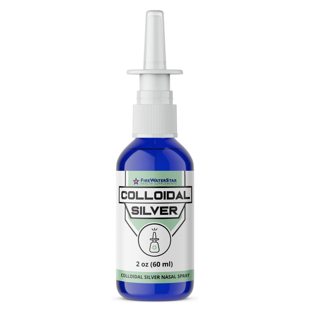 FWS Colloyal Silver Nasal Spray - 2oz - Ultra Fine Silver Mist - 50 ppm - 99,99% Καθαρότητα - Sinus Relief - Βοηθά με ξηρό, ερεθισμένο, Stuffy μύτη - ανοσοποιητικό σύστημα Υποστήριξη - για ενήλικες και εφήβους