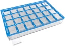 EZY DOSE Pill Organizer Weekly (7-Day), Medicine Planner, Βιταμίνη κουτί, μικρά διαμερίσματα με εύκολη θήκη Fill Tray, 4 φορές την ημέρα, εύκολο στη χρήση εμπορευματοκιβώτια, Clear Lids, Blue, BPA Δωρεάν
