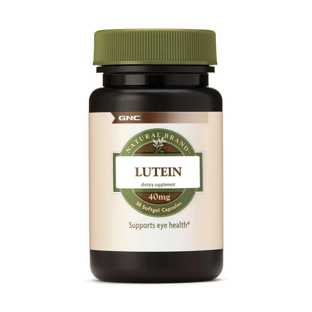 GNC φυσική μάρκα Lutein 40mg, υποστηρίζει την υγεία των ματιών, 30 Softgels