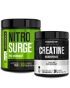Jacked Factory NITROSURGE Προ προπόνηση συμπλήρωμα (Arctic Λευκό) Creatine Monohydrate σκόνη 150g (Unfraved) για την ανάπτυξη των μυών, αυξημένη δύναμη, ενισχυμένη ενέργεια