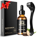Waking Forest Derma Roller 0.25mm & Beard Oil(1oz), Sandalwood Beard Kit, Microneed Beard Roller με 540 Titanium, Natural Moisturize με Βιταμίνη E Beard Oil για τους άνδρες, Πατέρες Αγόρι Μπαμπά