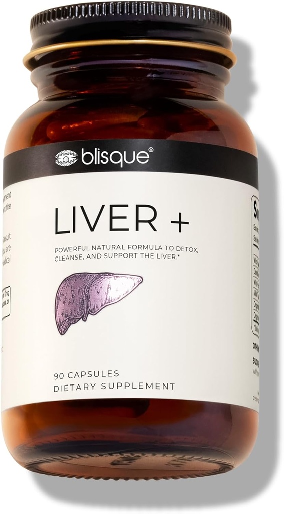 Blisque – Liver Complex Supplement to Detox, Cleanse, and Repair The Liver | Doctor Approved | Natural Ingredients | Milk Thistle, Dandelion, and Burdock Root | 90 Capsule Pills