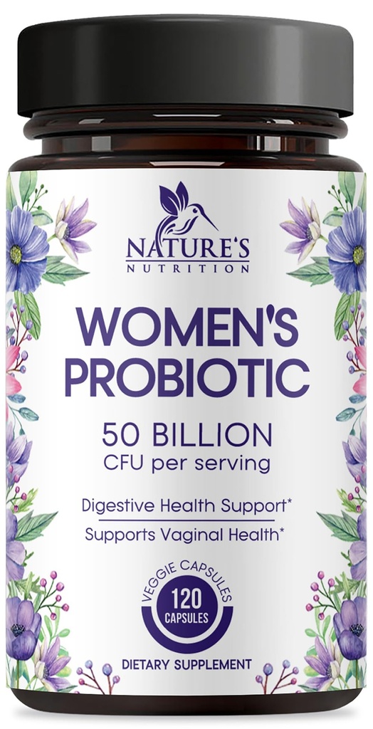 Probiotics for Women 60 Billion CFU - 16 Strains, Digestive Health, Κολπικό pH & Immune Support, Prebiotics & Cranberry, Gut Health & Urinary Support, Ράφι Σταθερό Προβιοτικό Γυναικών - 120 Κάψουλες