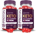 Justified Laboratories (2 Pack Proton Protein Keto ACV Gummies Extreme 2000MG Proton Keto Gummies Apple Cider Vinegar Formed with Roomegranate Beet Juice Powder B12 Vegan Non GMO 120 Gummys