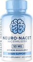 Neuro NACET - 60 κάψουλες, N-Acetyl Cysteine Ethyl Ester - 20x More Bioδιαθέσιμο συμπλήρωμα NAC Γλυκίνης N-Acetyl Cysteine Selenium, 10x Glutathion Boost for Brain and Lung Support by MaxLife Naturals