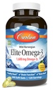 Carlson Elite Omega-3 Gems, 1600 mg Omega-3 με EPA & DHA, Λεμονάδα Γεύση, 240 Softgels – Άγριας-Πιασμένου Νορβηγικού ιχθυελαίου, Με Βιώσιμη προέλευση