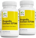 Terry Φυσικά Propolis Extract EP300 - συμπλήρωμα υποστήριξης του ανώτερου αναπνευστικού και ανοσοποιητικού συστήματος - συμπλήρωμα για παιδιά και ενήλικες με εκχύλισμα Bee Propolis - 60 κάψουλες, 2 συσκευασίες