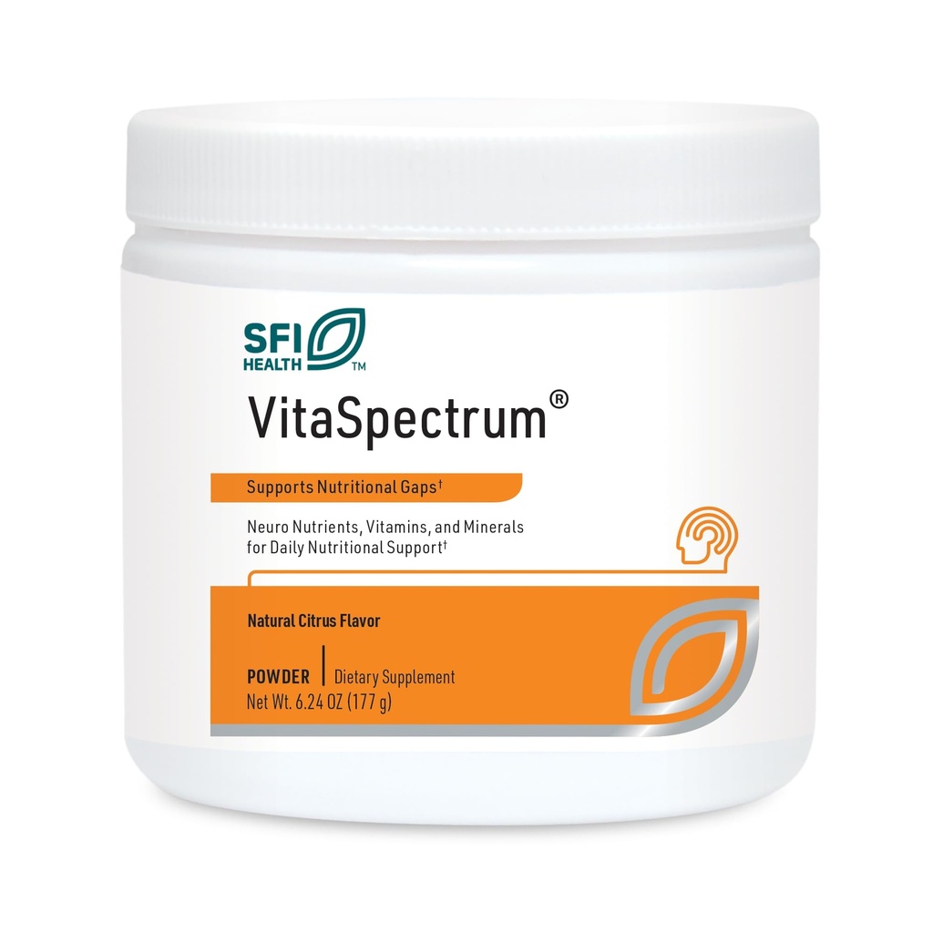 Klaire Labs SFI Health VitaSpectrum Powder for Kids - Καθημερινή Παιδική Πολυβιταμίνη/Ενιαία με 23 Ουσιώδη Θρεπτικά συστατικά - Εσπεριδοειδή Γεύση - Όχι Χαλκός, Σιδήρος, Γλουτένη ή Καζεΐνη (30 μερίδες, 171 γραμμάρια)
