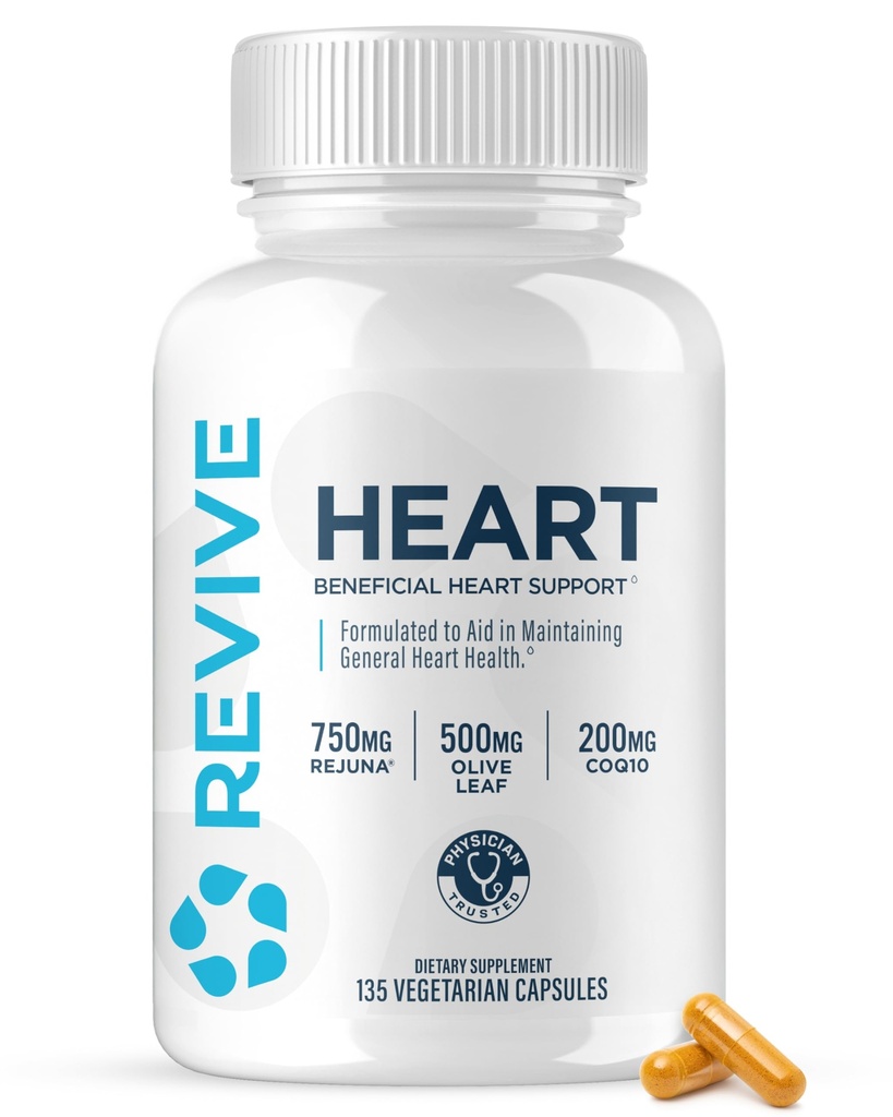 Revive MD Health Supplements, 90 κάψουλες Veggie - CoQ10 συμπλήρωμα υποστηρίζει καρδιακή λειτουργία μυών - συνένζυμο Q10 200mg προωθεί υγιή ροή - Vegan-Friendly & Gluten-free