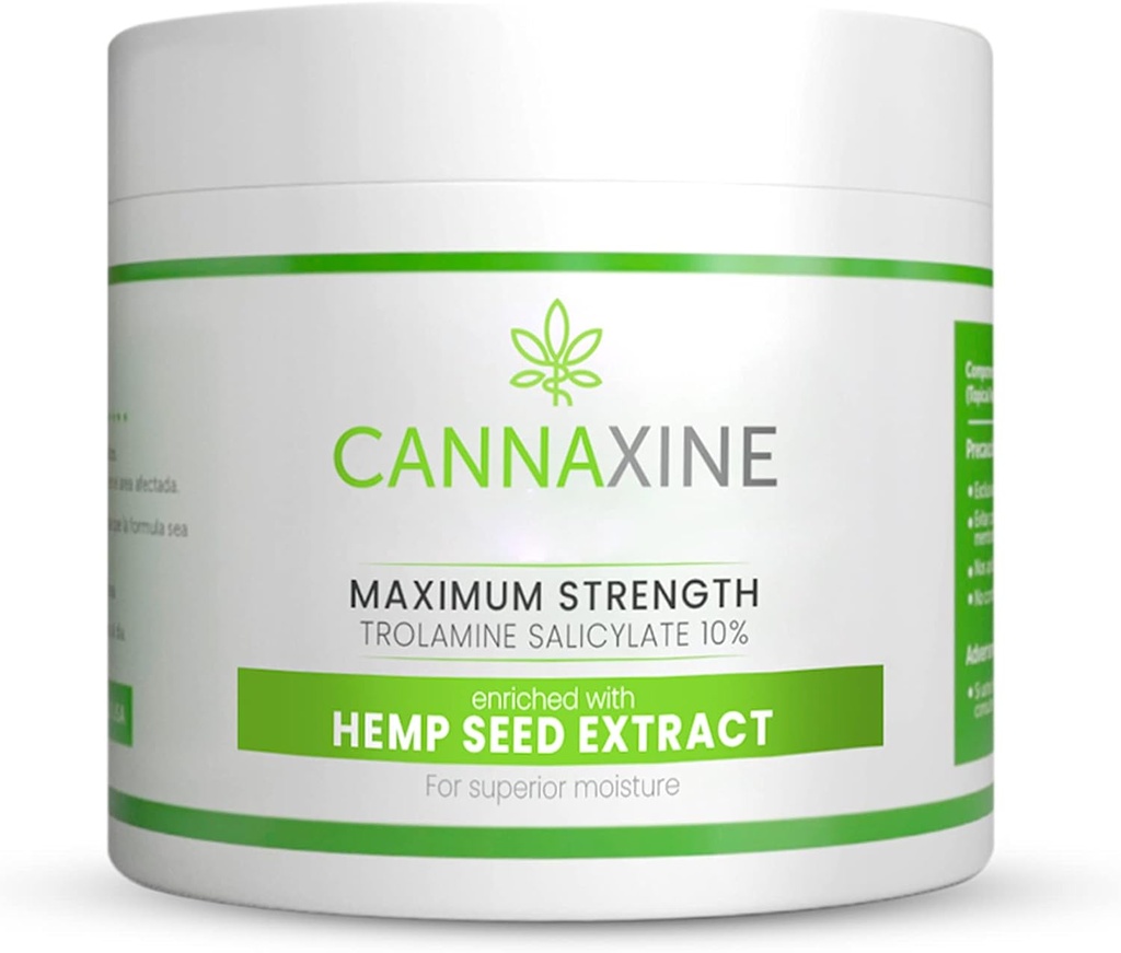 VITASEI Cannaxine Cream with Hemp Seed Extract and Trollamine Salicylate for Moisture - Back, Hip, Knee, ώμος, αγκώνα, Joint Lotion for Women and Men - 4 oz