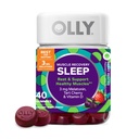 OLLY μυών αποκατάστασης ύπνου Gummies, ύπνος και πονεμένη μυϊκή υποστήριξη, 3mg μελατονίνη, ταρτ κεράσι, βιταμίνη D, γεύση μούρου - 40 κόμης