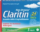 Claritin 24 ώρες Μη- Νυσταγμός δισκία, 10 mg, 5 κόμης (708164)