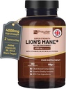 Lions Mane Mushroom Supplement 4000mg με Βιταμίνη Β1, Β6, Β12 & Μαύρο Πιπέρι - 180 Super Strength Vegan Tablets με 50% Πολυσακχαρίτες (όχι σκόνη ή κάψουλες) 