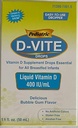 Παιδιατρική D-Vite Liquid Vitamin D 400 IU/ml (50 ml) - Bubble Gum Flavor