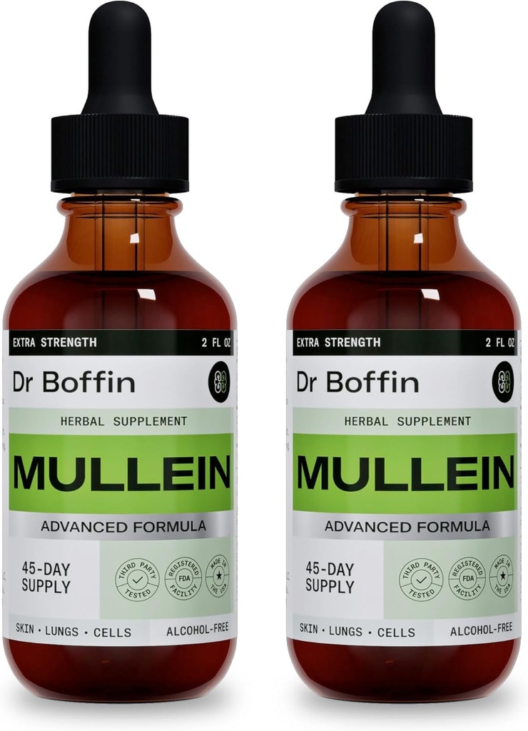Mullein Leaf Liquid Extract 2 Fl Oz (Pack of 2) - Extra Strengght 