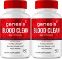 Genesis Blood Clean Capses - Σύνθετη συμπλήρωμα Φόρμουλα για τη μέγιστη δύναμη - Φυσικό καθαριστικό δοχείο αίματος, GenesisBlood Καθαρά χάπια, GenesisBloodClean Pastillas Κριτικές (2 Pack)
