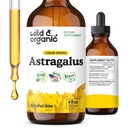 Άγρια & οργανικά Astragalus Βάμμα - ανοσοποιητικό συμπλήρωμα υποστήριξης w/Astragalus εκχύλισμα ρίζας - Vegan Βάμμα για Ανοσία - Ζάχαρη & Αλκοόλ-ελεύθερο σταγόνες - 4 fl oz