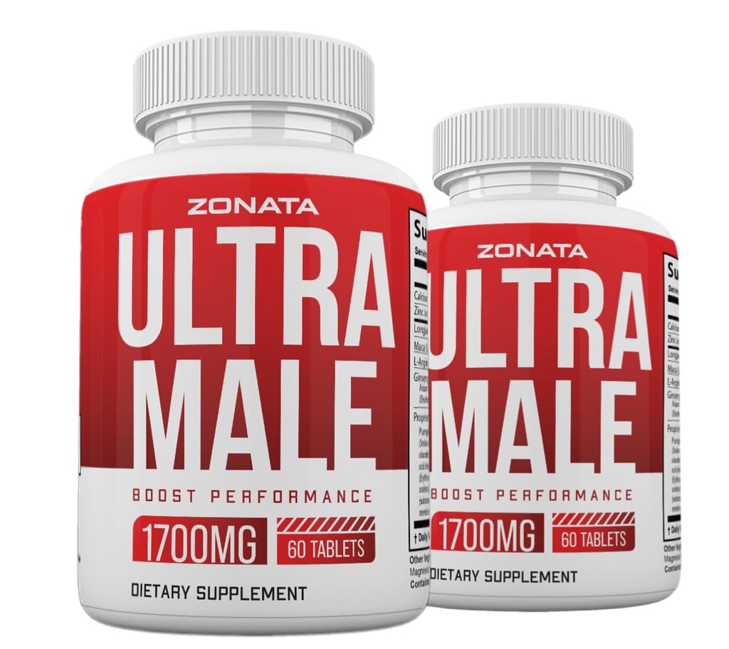 Zonata (2 Pack) Ultra Male Pills, Power Ultra Male Supplement Advanced Formula, 120 Count