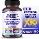 All-in-1 Bilberry Eyebright Ασταξανθίνη Elderberry Resveratrol συμπλήρωμα - πλούσια σε Αντιοξειδωτικά & Υποστηρίζει την υγεία των ματιών - Κατασκευάζεται στις ΗΠΑ -150 κάψουλες