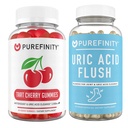 PUREFINITY Uric Acid Flush & Cleanse Κάψουλες + Ταρτάρης Cherry Gummies