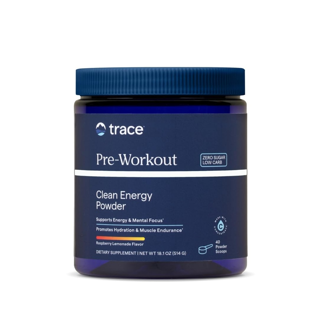 Trace Minerals Pre-Workout - Συμπλήρωμα αντοχής για αθλητές - Υποστηρίζει την αποκατάσταση των μυών & Stamina - Ενυδάτωση Mix - Ροή αίματος & ανοσοποιητική υποστήριξη - Βατόμουρο Λεμονάδα Γεύση - 40 Υπηρεσίες