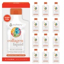 Youtheory Collagen Liquid - 5.000 mg - για την ανάπτυξη των μαλλιών, το δέρμα και τα νύχια* - Υποστηρίζει αρθρώσεις, οστά και μυική υγεία* - με Αμινοξέα - Berry Flavor - 12 Single Service Packets (12-Day Supply)
