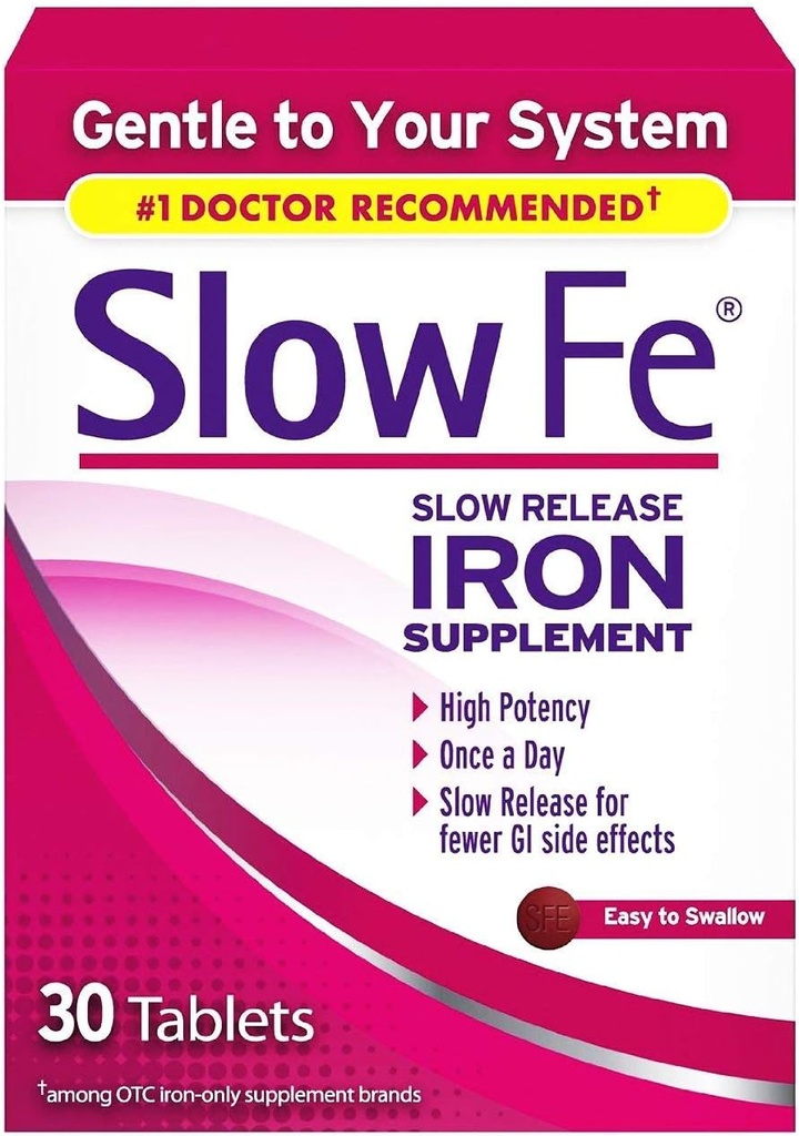Slow Fe Slow Release Iron, 60 δισκία (πακέτο του 2)