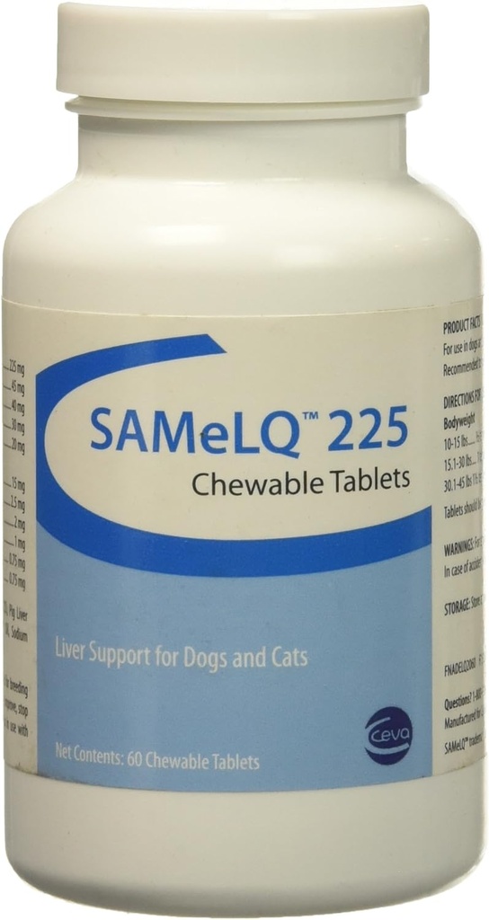 S Adenosyl 225 (SAMe) for MEDIUM / LARGE DOGS 225 mg (60 tabs)