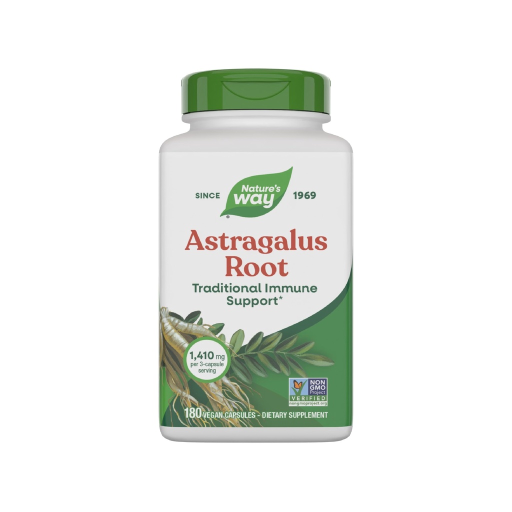 Nature's Way Astragalus Root, Traditional Immune Support*, 1,410 mg ανά 3-Capsule Serving, Μη-GMO Project Επαληθευμένο, Vegan 180 κάψουλες (Packing May Vary)