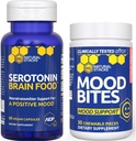 ΦΥΣΙΚΑ ΣΤΑΚΤΙΚΑ Mood Bites + Σεροτονίνη Brain Food Bundle - Υποστηρίζει μια θετική διάθεση και το άγχος ανακούφιση* - 90 Σύνολο κομμάτια