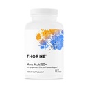 THORNE - Men's Multi 50+ - Πλήρης καθημερινή πολυβιταμίνη με βιταμίνες A, B6, B12, C, D, E, Zinc & More - Υποστήριξη καρδιά, εγκέφαλος, προστάτης, μυών & ανοσοποιητική υγεία* - 180 κάψουλες