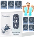 MyHalos 44 τεμ- μαντηλάκια φουντουκιών μαγισσών & πακέτα πάγου Perineal για Postpartum, Αιμορροΐδες & C Section Ice Packs για Postpartum -30 Αλκοόλ Free Witch Hazel για Postpartum Care & Hemorrhoids Ψυχρή Postpartum