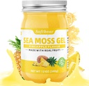 softbear Sea Moss Gel Pineapple Flavored 12 OZ - Wildcraft Irish Sea Moss Gel Organic Raw 92 Ορυκτά και Βιταμίνες Μη Γλουτένη Χωρίς Γλουτένη Vegan Συμπληρώματα Ανοσοποιητική Θυρεοειδή Υποστήριξη