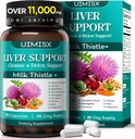 Συμπλήρωμα γαϊδουράγκαθου γάλακτος - Liver Detox Cleanse Formula Herbal Liver Support with Milk Thistle, Dandelion Root, Artichoke, Turmeric, Astragalus for Liver Health, 90 Κάψουλες