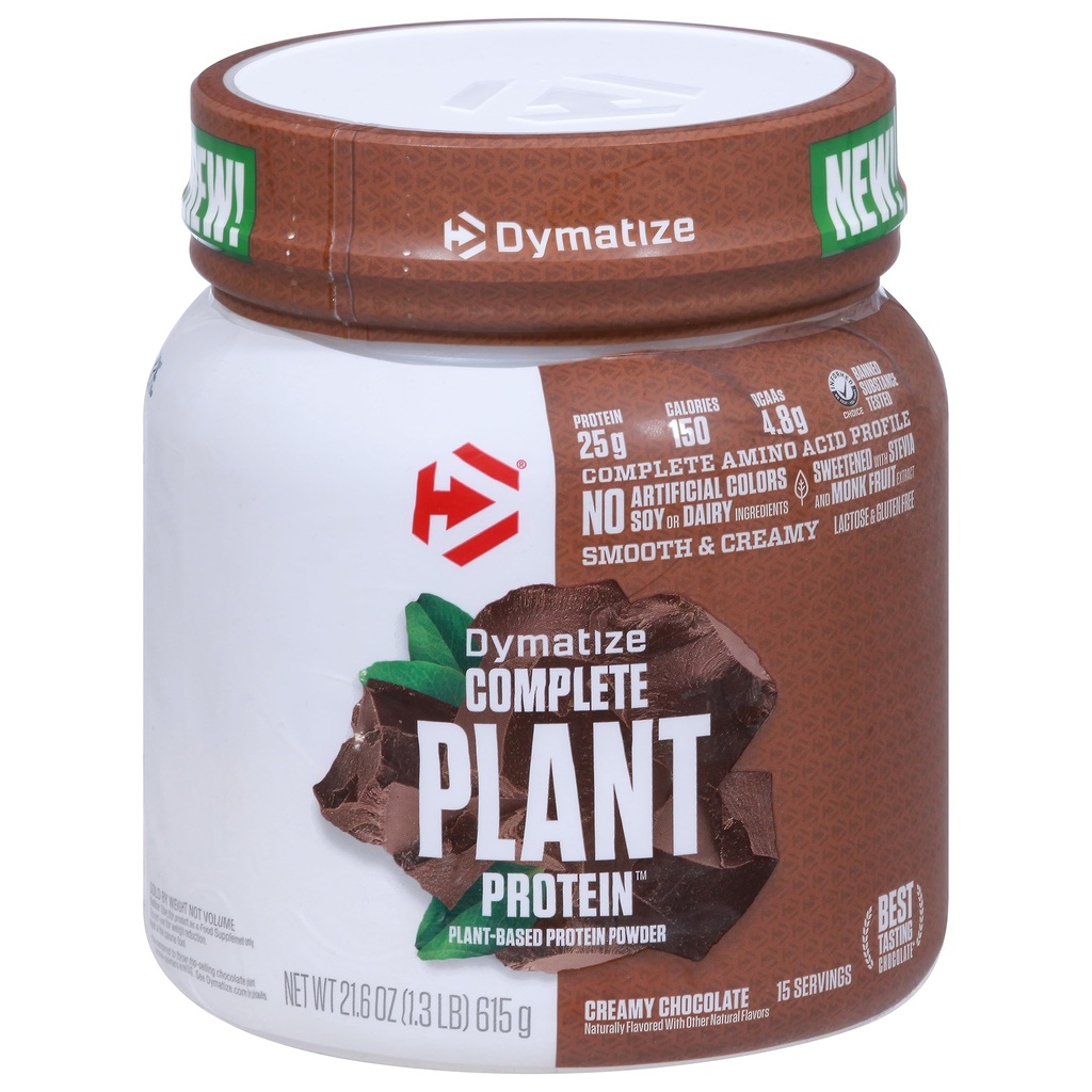 Dymatize Vegan πρωτεΐνη φυτών, κρεμώδη σοκολάτα, 25g πρωτεΐνη, 4,8g BCAAs, Πλήρης Amino προφίλ οξέος, 15 εξυπηρετούν