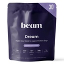 Beam Dream Sleep Powder, L-Θεανίνη, Apigenin, Reishi και Μαγνήσιο, Third Party Tested Natural Sleep Aid & Sleep Supplement for Deep Sleep, Relaxation and Recovery, Natural Sleep Support, 30 Services